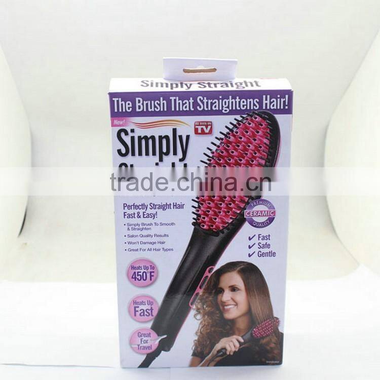 2016 New products on china market Digital Heating Detangling hair straightening brush as seen on tv