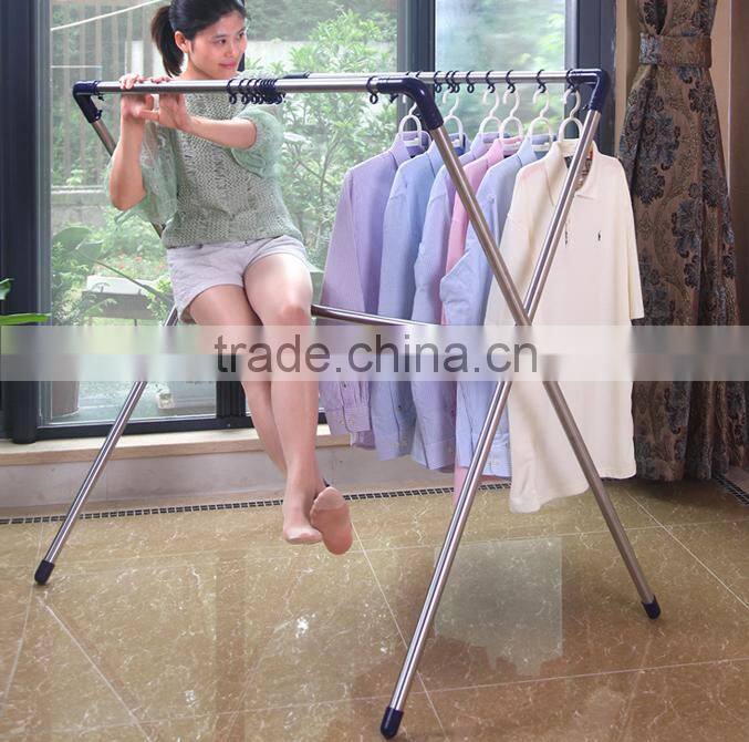Racks landing folding retractable stainless steel double pole X type