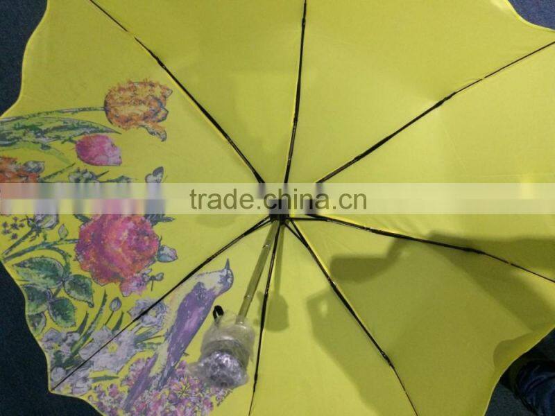 Mini flower folding umbrella with customs printing