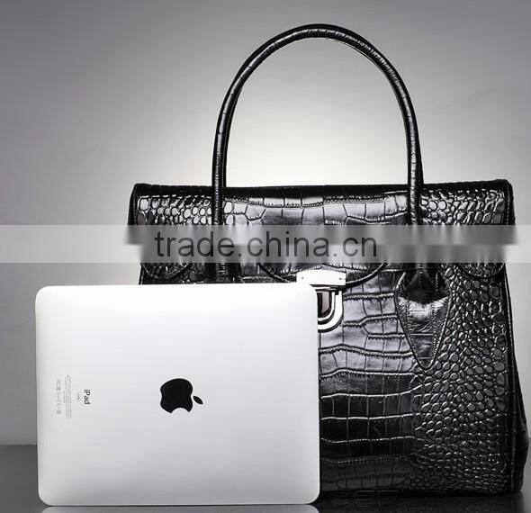 Luxury fashion brand leather ladies and girls office shoulder and tote handbag