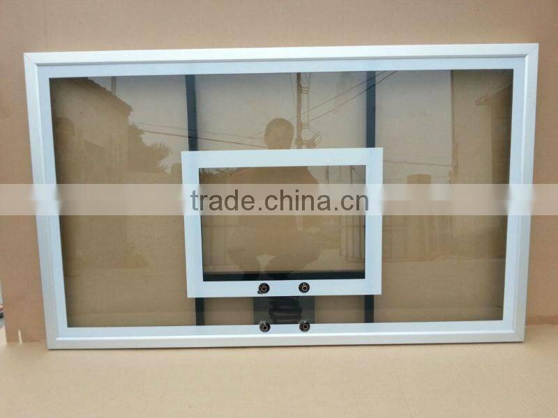 Tempered glass 12mm Aluminum Frame basketball backboard