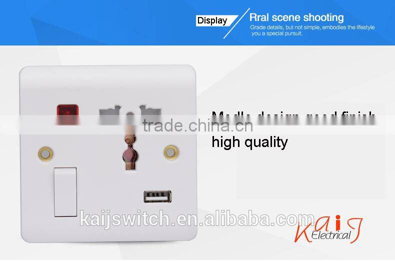 electrical multi 3 pin MF usb plug socket
