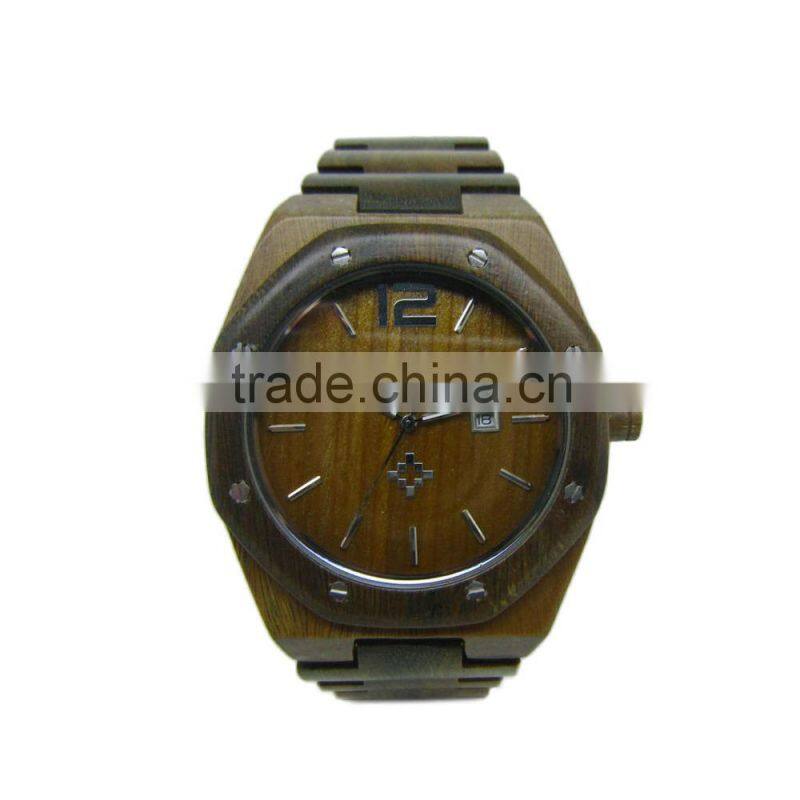 100% natural wood watch red sandal wood unisex style Japan movement water proof natural wood watch