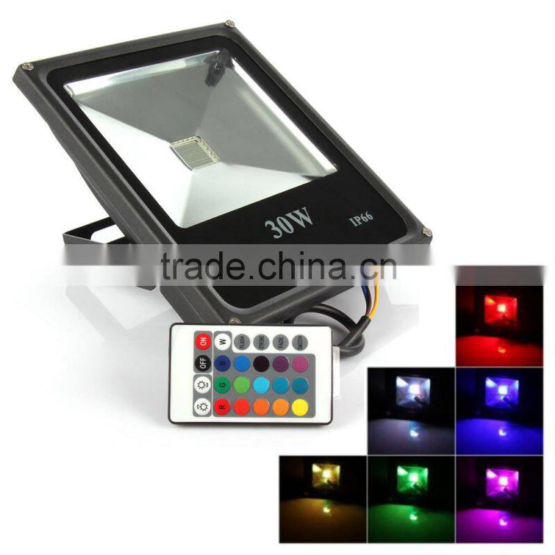 Black case IP66 Waterproof 30W RGB outdoor LED Flood light