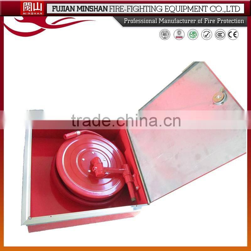 mild steel fire hose reel box/ high quality fire fighting cabinet