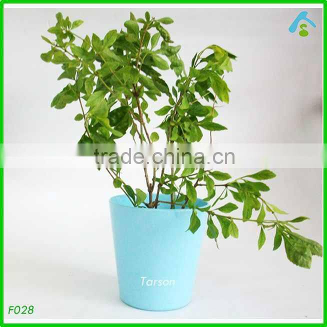 Blue melamine flower pots wholesale , blue plastic flower pots