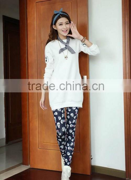 New Fashion Vintage Skull Pants Full Body Women Skull Leggings