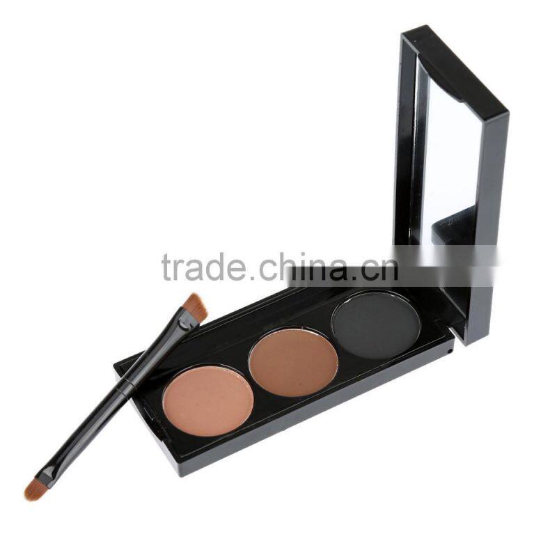 Eyebrow Powder with Brush 3 Colors Eyebrow Powder Cosmetics Makeup Tool