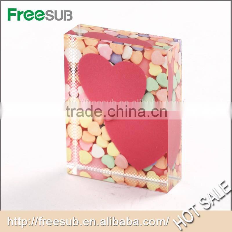 New Funny Curved Crystal Cube Glass Photo Frame