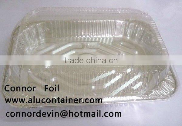 household large aluminum container with lid