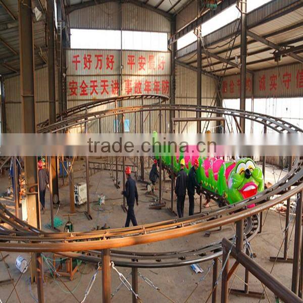 China manufacturer amusement rides kiddie caterpillar roller coaster for sale