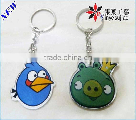 heart love metal keychain/phone ring