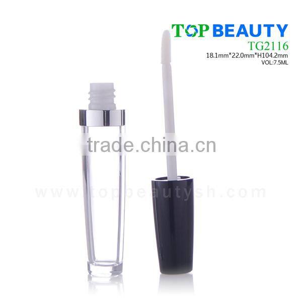 TG2116- 7.5ml Oval Clear Plastic Empty Waterproof Lip Gloss