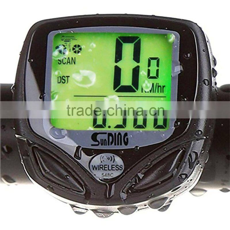 wireless electric noctilucent waterproof bicycle computer multifunction odometer exercise bike speedometer