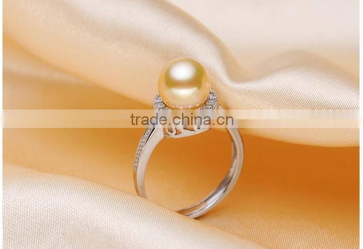 lastest design 925 sterling silver engagement vintage pearl ring for women