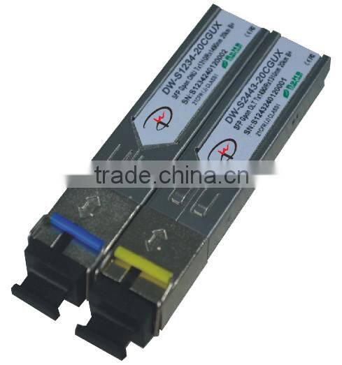 GLC-FE-100BX-D 100Base-BX10-D BIDI SFP 1490TX/1310RX--20km Fiber Optic Transceiver