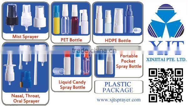 Pharmaceutical Use Opaque White Plastic 50ml PET Bottle with fine spray pump