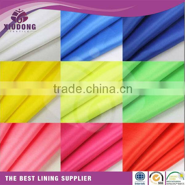 China textile 100 Polyester taffeta lining fabric