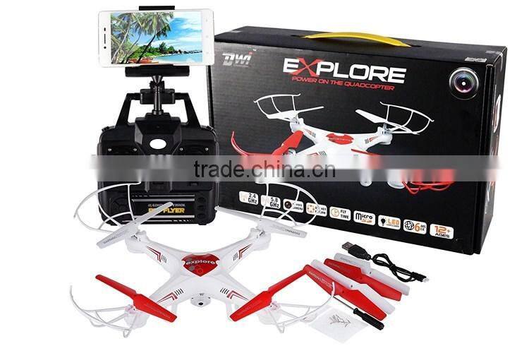 DWI Dowellin X6 WiFi Drone 2.4GHz 4CH Remote Control WiFi Dronw with HD Camera Phone Control Drone With Height Hold Function