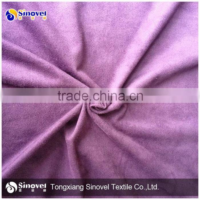 100% Polyester Suede Fabric for garment and boots/warp suede