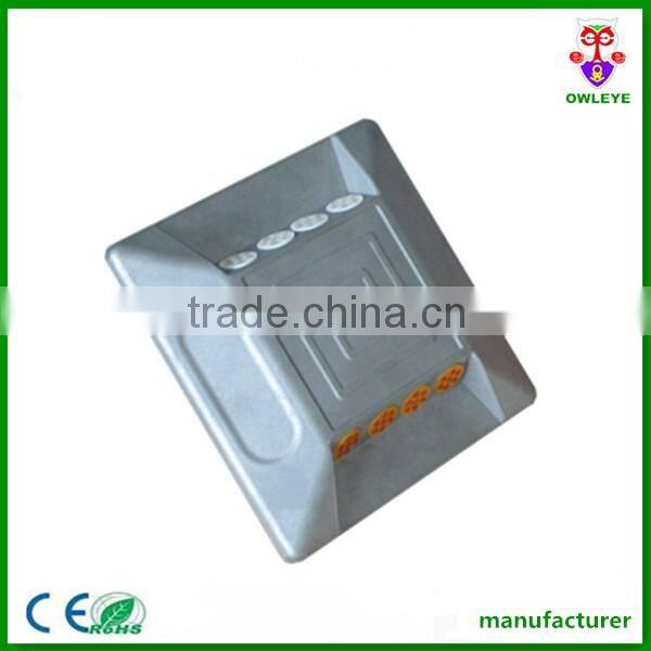 Yellow Reflective Square Aluminium Cat Eyes Road Stud For KSA Market