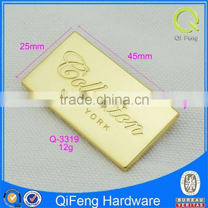 custom metal tag handbag accessories metal