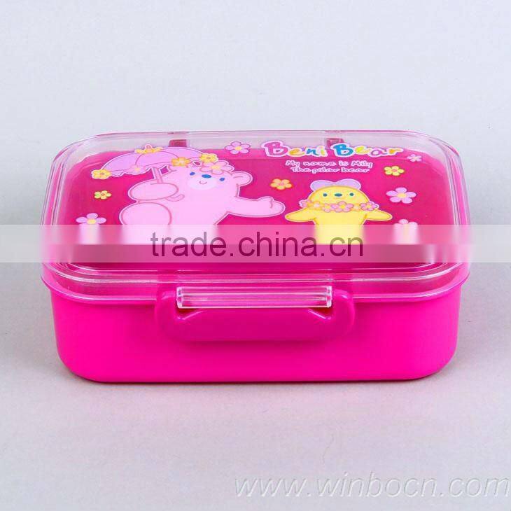 Plastic one layer breakfast lunch box