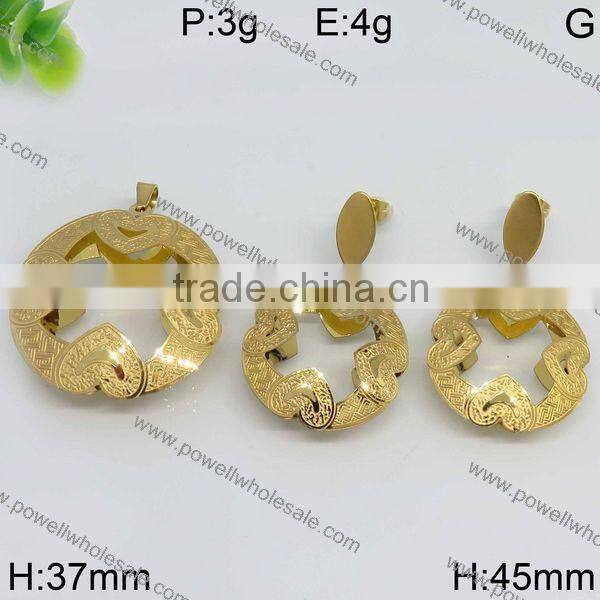 Hot deisgns wholesale jewelry from dubai gold plated jewelry set
