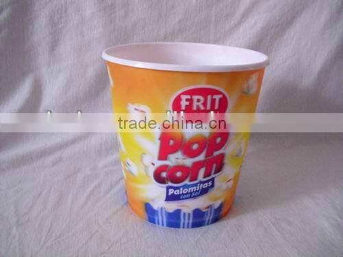 3D plastic popcorn bucket