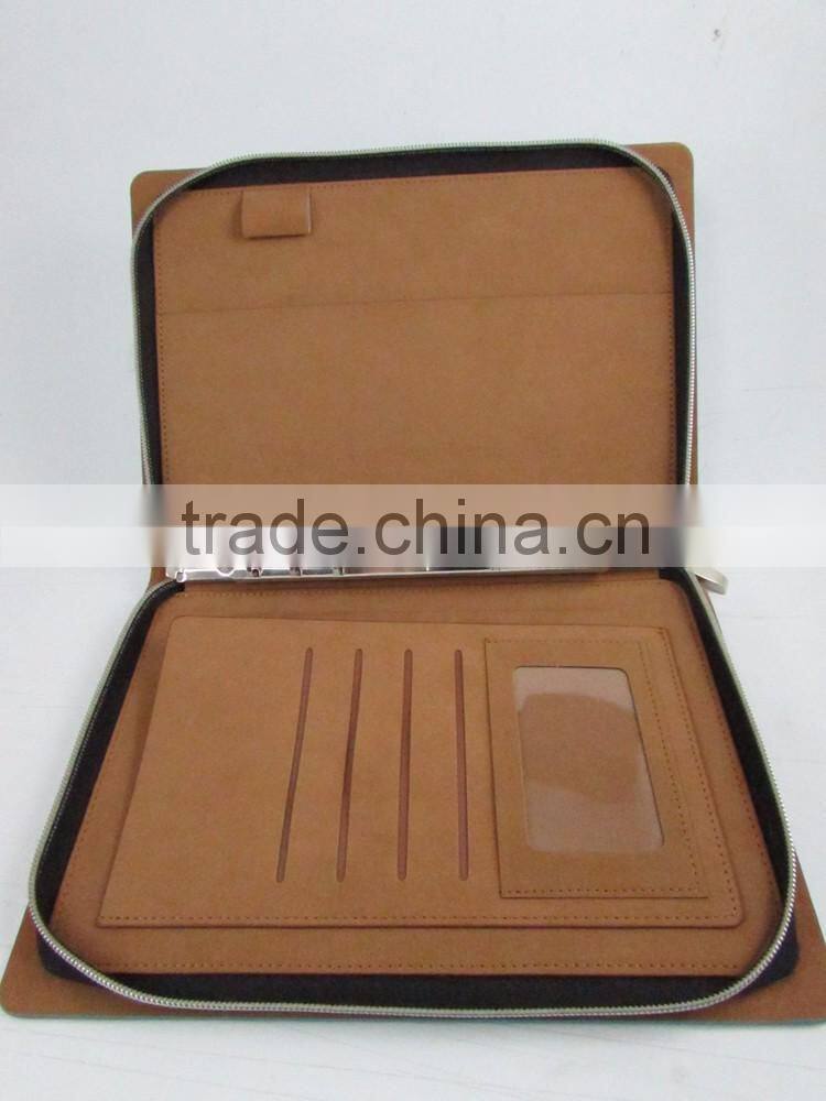 Card holder File folder cover with zipper pen holder documentary folder