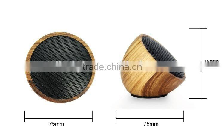 2016 Bluetooth Speaker BT 4.0 Wooden Wireless Charger Handsfree half ball bamboo wood speaker