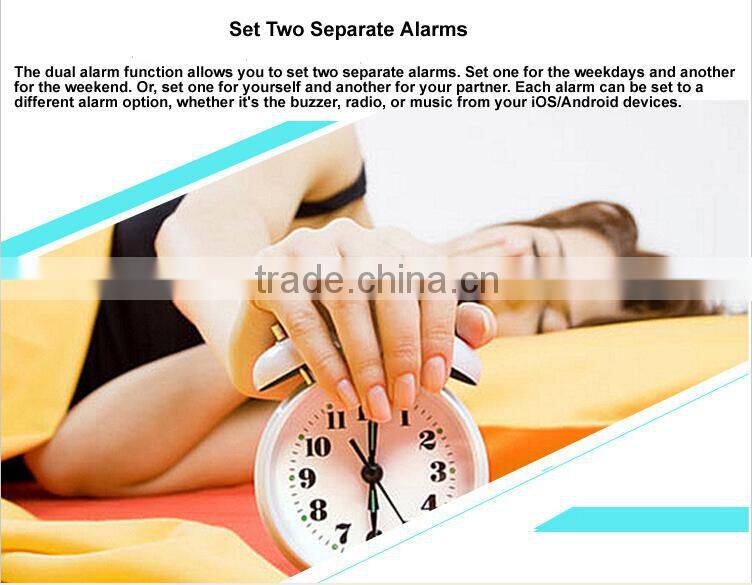 Bluetooth Wireless Speaker & Docking Station W/ Dual Alarm Settings For iPhone/iPod/Android Phones