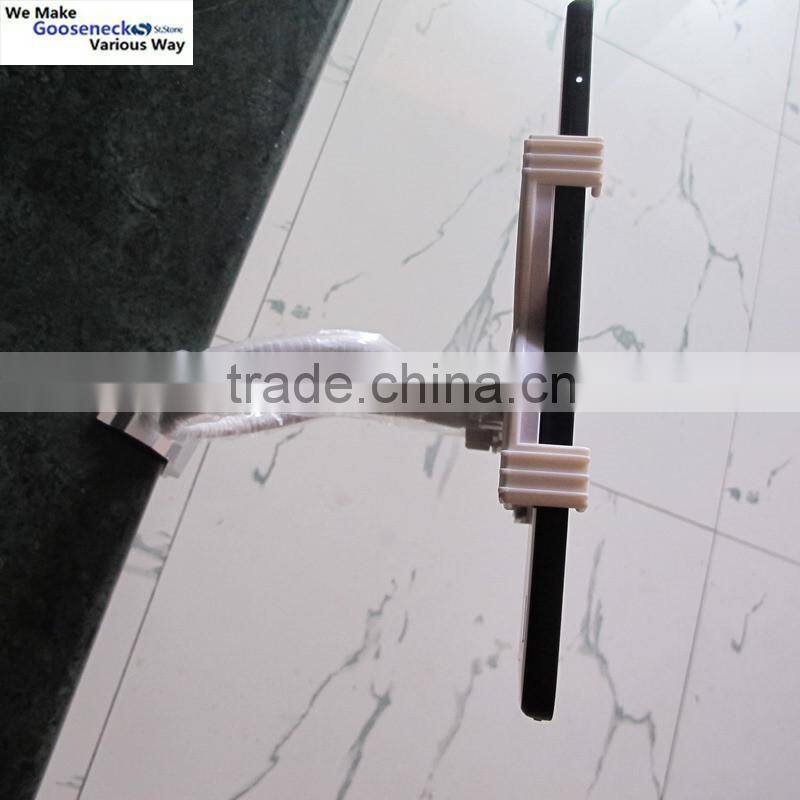 White color Metal gooseneck Tablet Holder