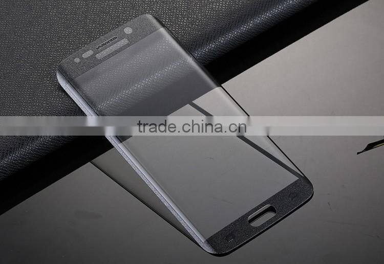 9H 0.2MM 3D Curved Full Coverage Tempered Glass Screen Protector For Galaxy S7 Edge G9350 Glass Silk print Glass Thermal Bending