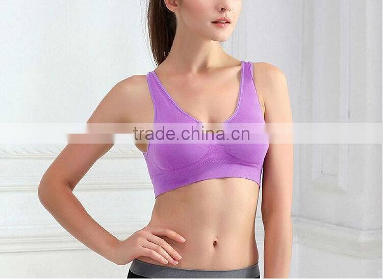 XXXL Hot Sexy Women Seamless Padded Athletic Yoga Running Sports Bra Crop Tank Top Vest Wholesale