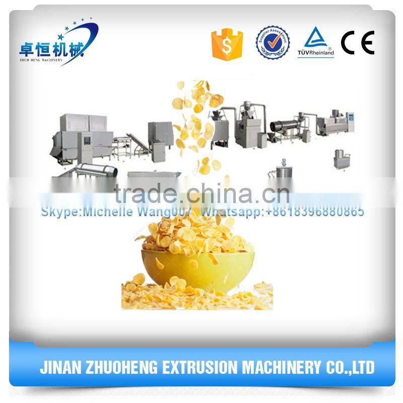 Corn Flakes Manufacturing Plant and Breakfast Cereal Extruder Machine