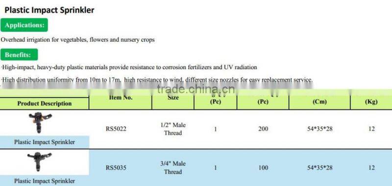 Full 360 Rotary Water drip Irrigation Sprinkler For Garden Lawn Yard Grass