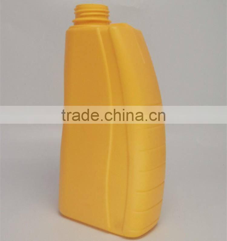 1 Liter gold and yellow engine oil plastic bottle lubricating oil bottle