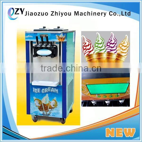 cheap price Digital Three Flavors mini Soft Ice Cream Machine For export (email:peggy@jzzhiyou.com)