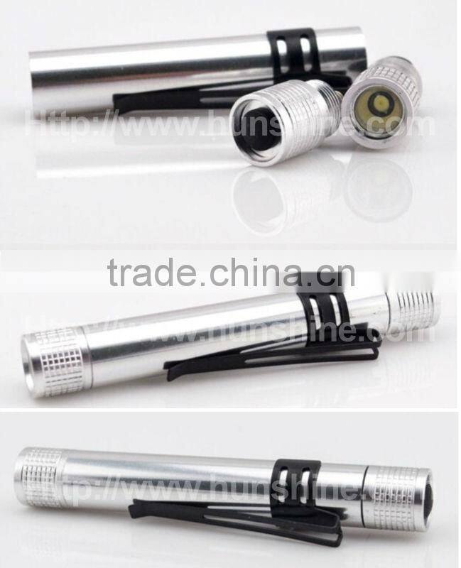 aluminium alloy AAA battery mini promotional pen with led light