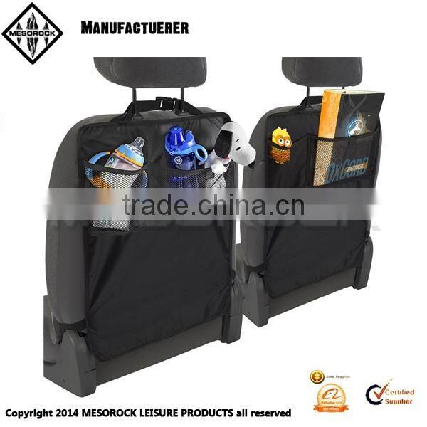 Kick Mats Back Seat Protector w/Storage Organizer Pocket- 2 Pack