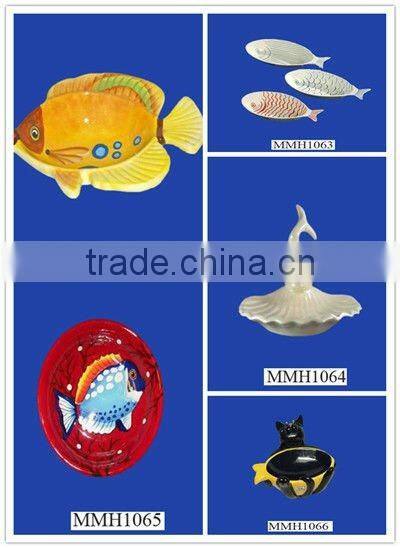 colorful fish serving bowl