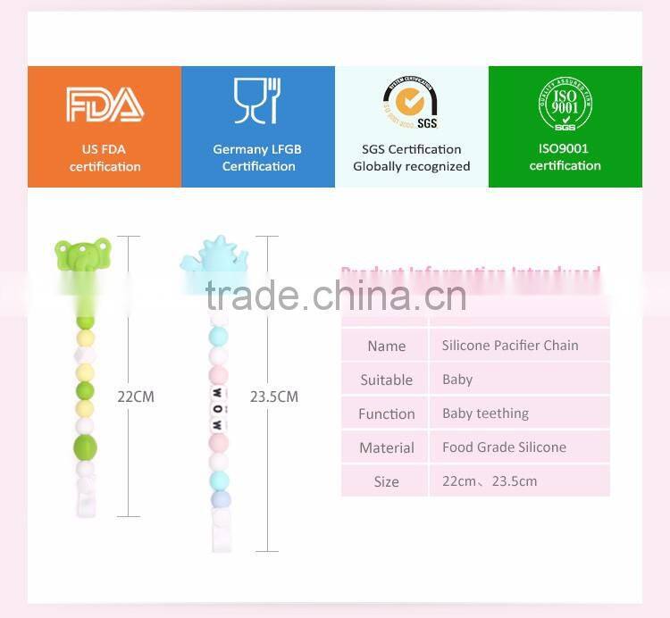 Make From Food Grade Silicone DIY Baby Pacifier Chain Baby Teething