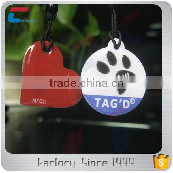 NTAG 213 NTAG 215 NTAG 216 cheap price waterproof NFC pet tags with QR code in low price
