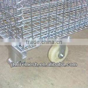 Mesh box wire cage metal bin storage container