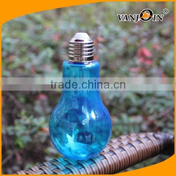200ML - 700ML Bulb Shape Plastic Juice Cup , Light Bulb Candy Plastic Bottle