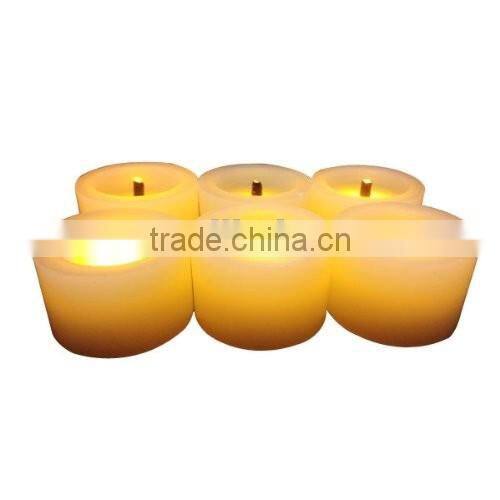 Battery-powered Flameless LED Tealight Candles - White Bright Battery Operated Candles-Timer and Remote -Real Wax Mini Votive