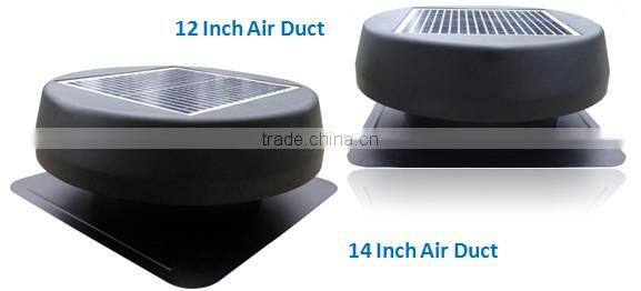 Smart Home Solar Roof Ventilating Fan, 14 inch fan blade 15 watt solar panel