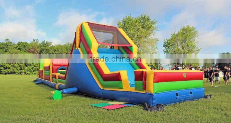 PVC inflatable obstacle course for sale, 0.55mm PVC inflatable tarpaulin material cheap price