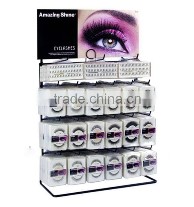 Customized 4-Tier Counter top Metal Wire Stand Rack Eyelash Display